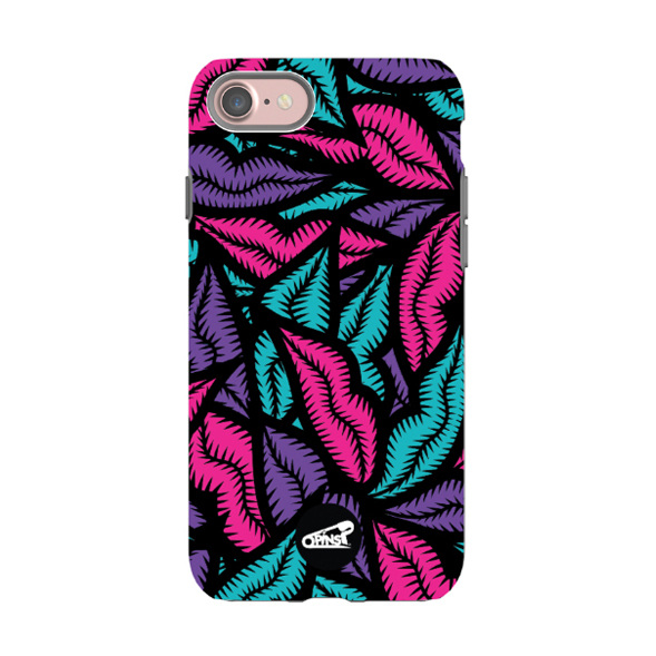 Lipweed phone case pins lips weed