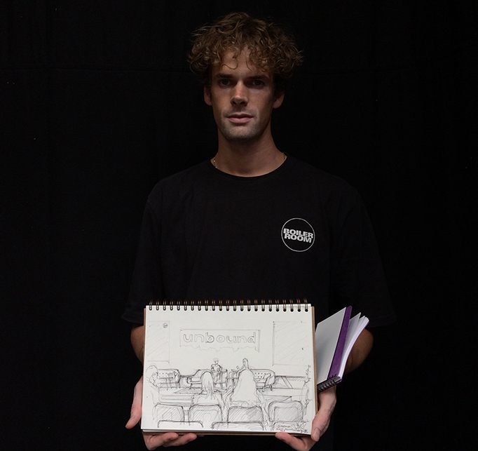 Blaise Bellville Boiler Room Unbound Tech Festival sketch