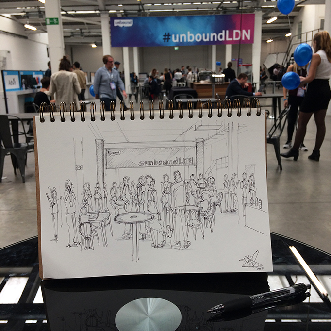 Unbound Tech Festival PINS Artist sketch