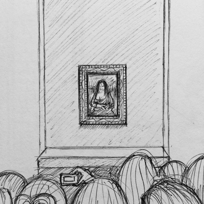 MUSEE LOUVRE MONA LISA CLOSE UP